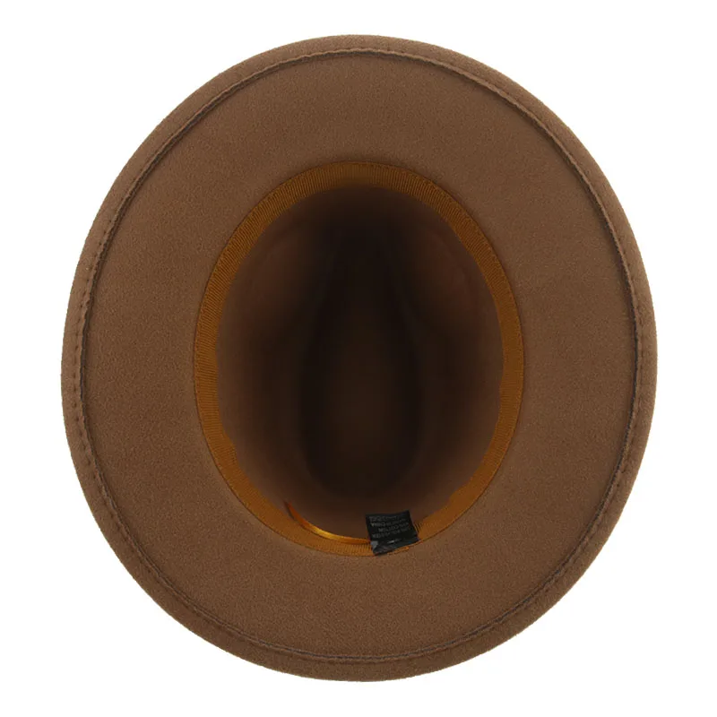 Fedora Hats for Women Men Wide Brim Solid Women Hats Band Belt Classic Formal Dress Khaki Black Winter Hats Sombreros De Mujer