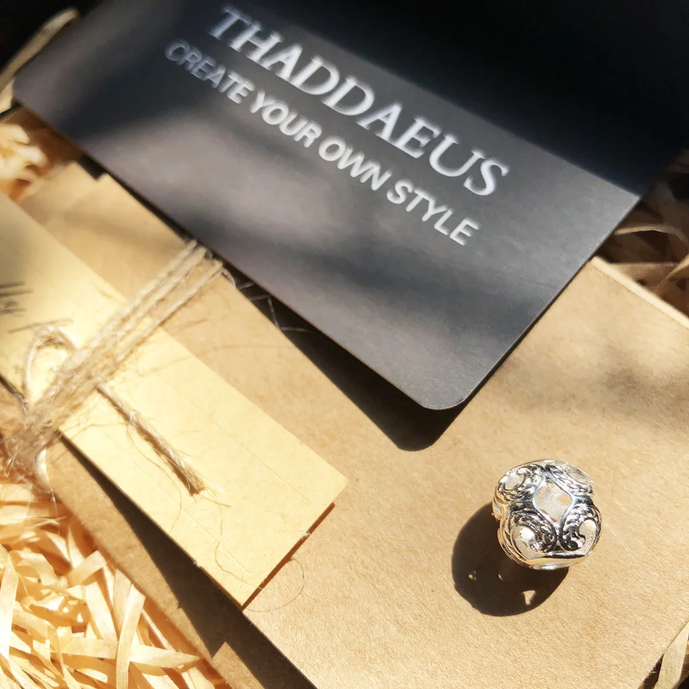 Beads White Pearl Heart Lover Thank You Cat Bird Footprint Dolphin Star European DIY Jewelry Accessories Gift For Women Men