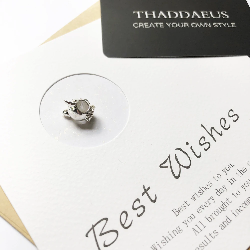Beads White Pearl Heart Lover Thank You Cat Bird Footprint Dolphin Star European DIY Jewelry Accessories Gift For Women Men