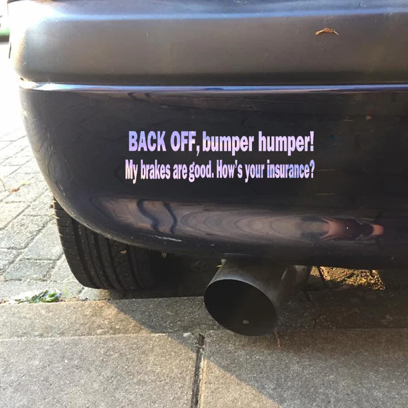 BACK OFF BUMPER HUMPER Tailgate Funny Car Truck Window Vinyl Decal Sticker Decorative Car Accessories Decals