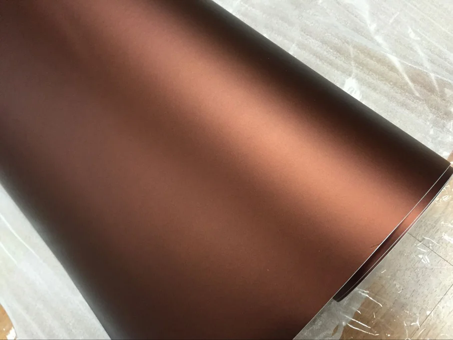 Satin Rose Red Matt Metallic Vinyl Film Chrome Metallic Car Wrap Foil With Air Release Sticker Film Motorcycle Wrapping Decal