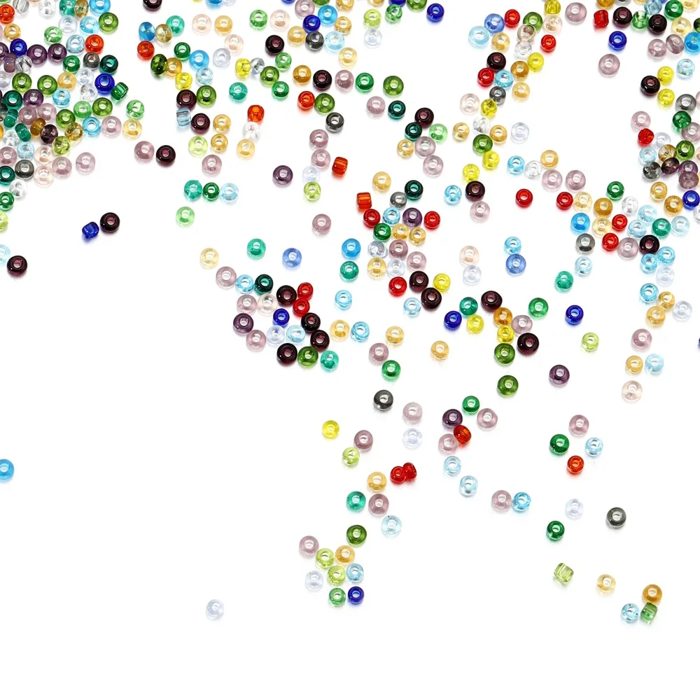 1000/1800pcs/bag Glass beads Czech Glass Seed Beads Small Round Loose Beads Bracelet Earrings For DIY Jewelry Making Accessories