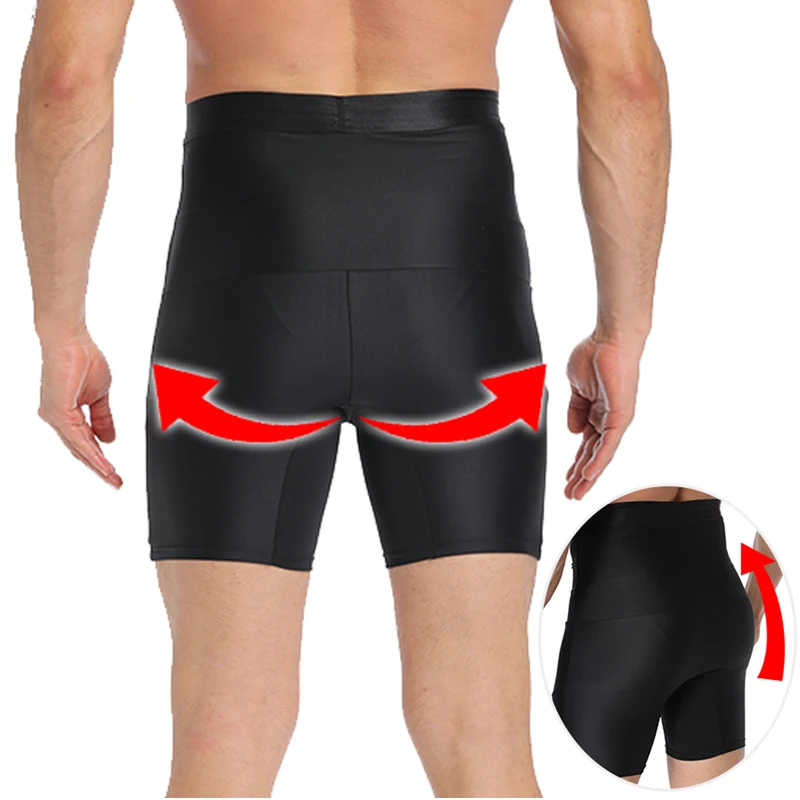 Men Tummy Control Shorts High Waist Slimming Underwear Body Shaper Invisable Belly Girdle Boxer Briefs Abdomen Control Panties