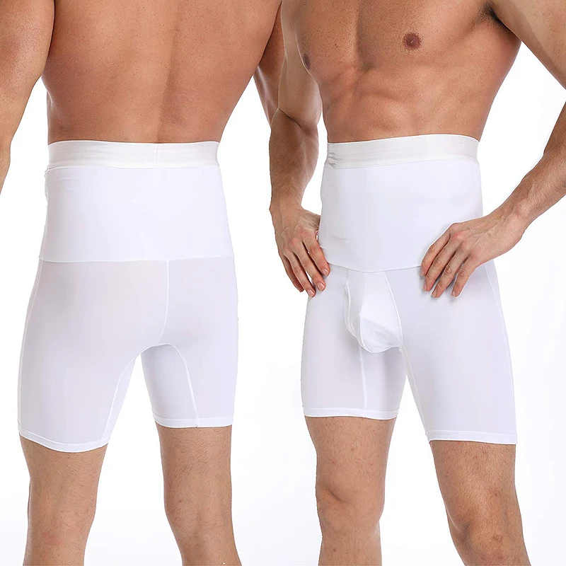 Men Tummy Control Shorts High Waist Slimming Underwear Body Shaper Invisable Belly Girdle Boxer Briefs Abdomen Control Panties