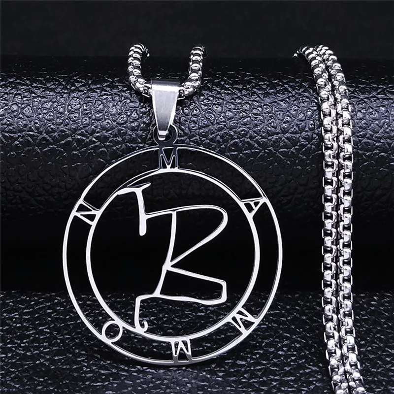 Wealth Mammon Stainless Steel Chain Necklaces for Women/Men Silver Color Round Pendant Necklace Jewelry Bijoux N3780S03