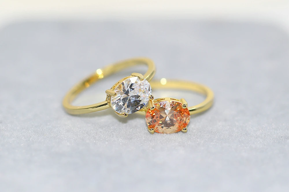Wedding Engagement Dating Rings For Women Female Opal Gold Color Dainty Ring With Stone Fashion Y2k Jewelry Gift Wholesale R865