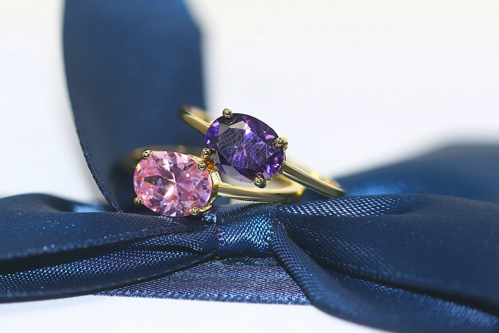 Wedding Engagement Dating Rings For Women Female Opal Gold Color Dainty Ring With Stone Fashion Y2k Jewelry Gift Wholesale R865