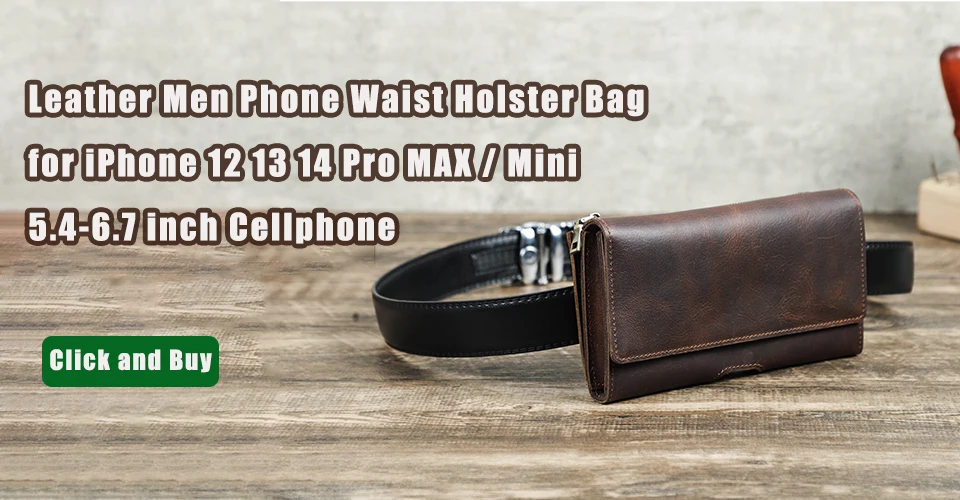 CONTACTS FAMILY 100% Nubuck Leather Phone Waist Case Bag Men Cellphone Loop Holster Belt Pouch for iPhone 16 15 14 Pro Max Mini