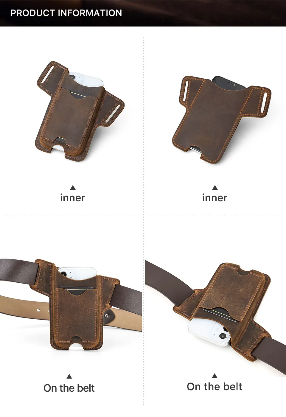 CONTACTS FAMILY 100% Nubuck Leather Phone Waist Case Bag Men Cellphone Loop Holster Belt Pouch for iPhone 16 15 14 Pro Max Mini