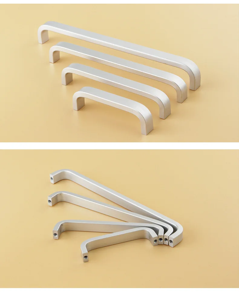 4/6/8/10/12 inches Space Aluminum Handles Kitchen Door Cabinet Straight Handle Pull Knobs Furniture Hardware