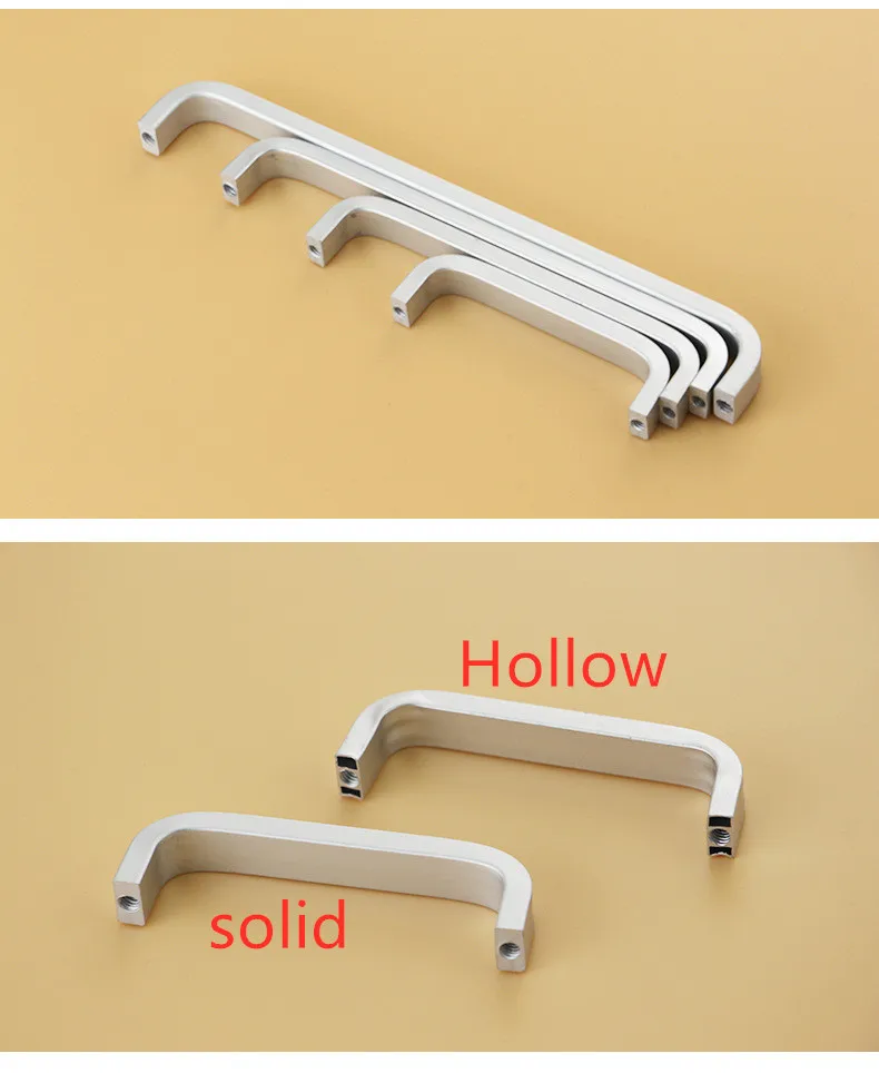 4/6/8/10/12 inches Space Aluminum Handles Kitchen Door Cabinet Straight Handle Pull Knobs Furniture Hardware