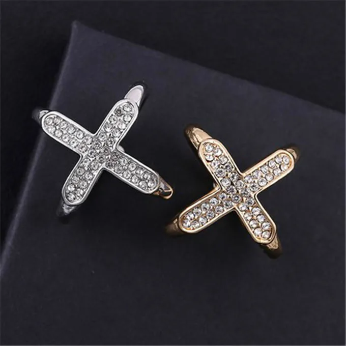 Crystal Brooches Cross Scarf Buckle For Women Hollow X Shape Scarves Buckle Brooch Fashion Jewelry Clothing Accesories