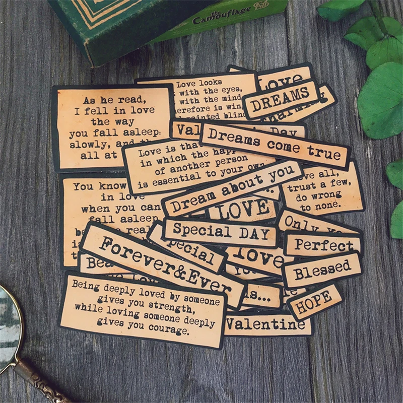 About Love Phrase Stickers Travel Journal Stickers Scrapbooking Craft Diary Album Decorative