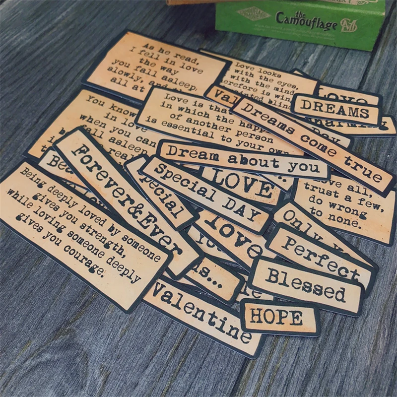 About Love Phrase Stickers Travel Journal Stickers Scrapbooking Craft Diary Album Decorative