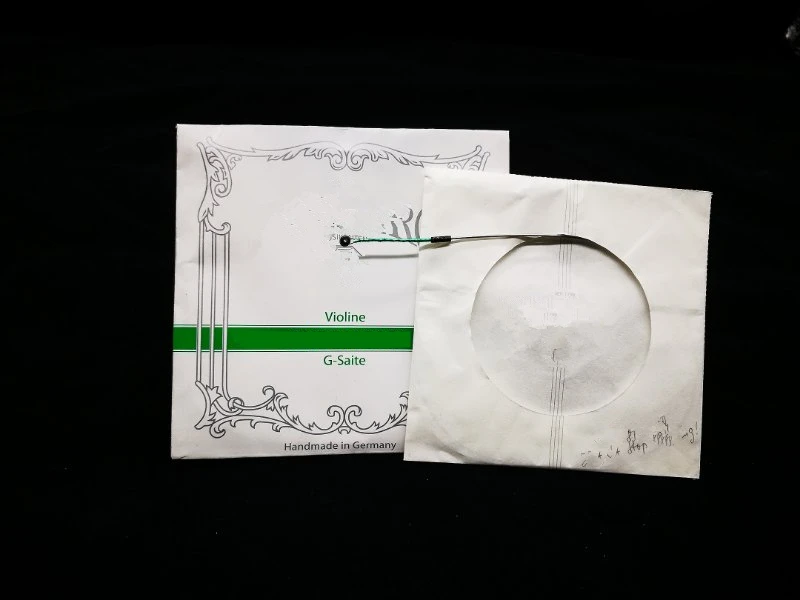 Full Set Chrome Steel Violin Strings Set (319020) E/A/D/G Medium Gauge with Black-Ball End Violino String Made In Germany