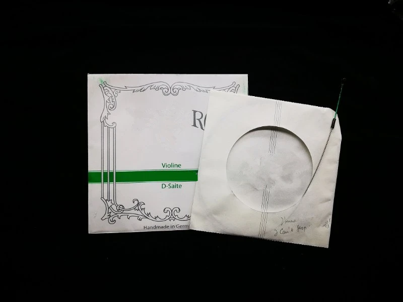Full Set Chrome Steel Violin Strings Set (319020) E/A/D/G Medium Gauge with Black-Ball End Violino String Made In Germany