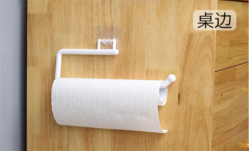 Kitchen Tissue Holder Hanging Toilet Roll Paper Towel Holder Rack Kitchen Bathroom Cabinet Door Hook Holder Organizer