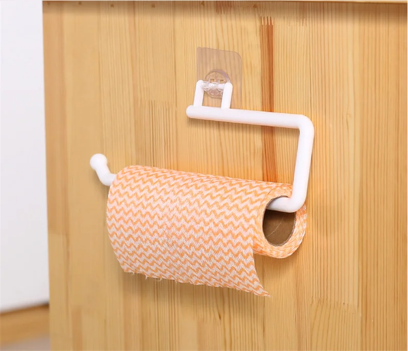 Kitchen Tissue Holder Hanging Toilet Roll Paper Towel Holder Rack Kitchen Bathroom Cabinet Door Hook Holder Organizer