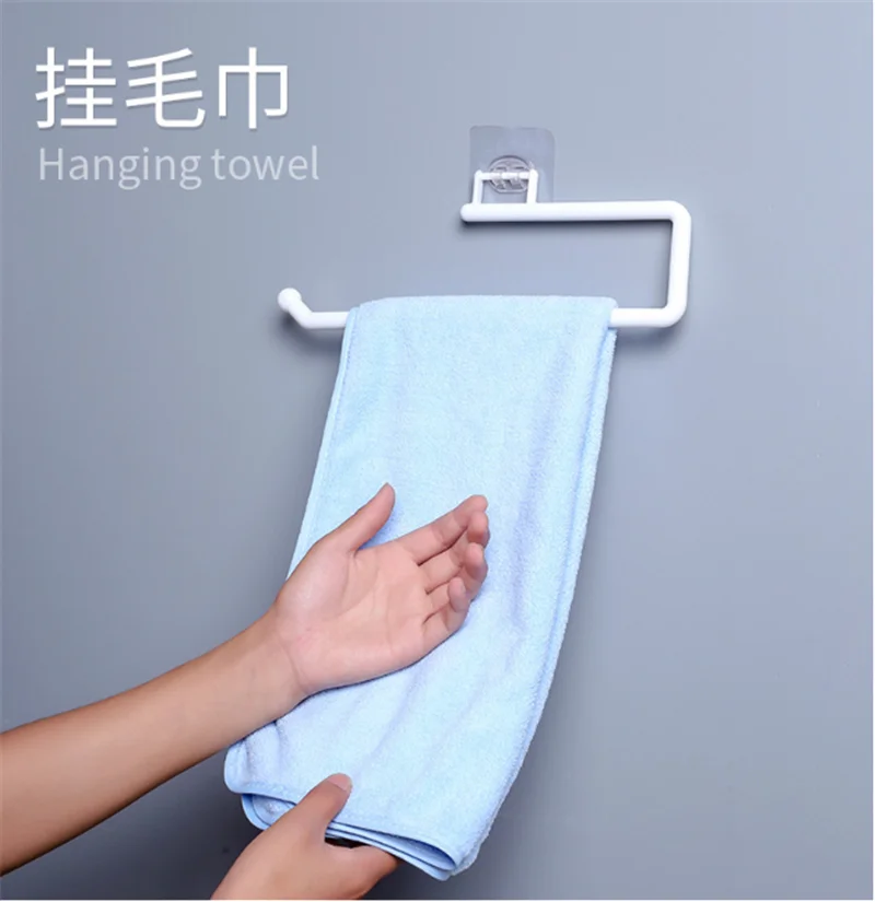 Kitchen Tissue Holder Hanging Toilet Roll Paper Towel Holder Rack Kitchen Bathroom Cabinet Door Hook Holder Organizer