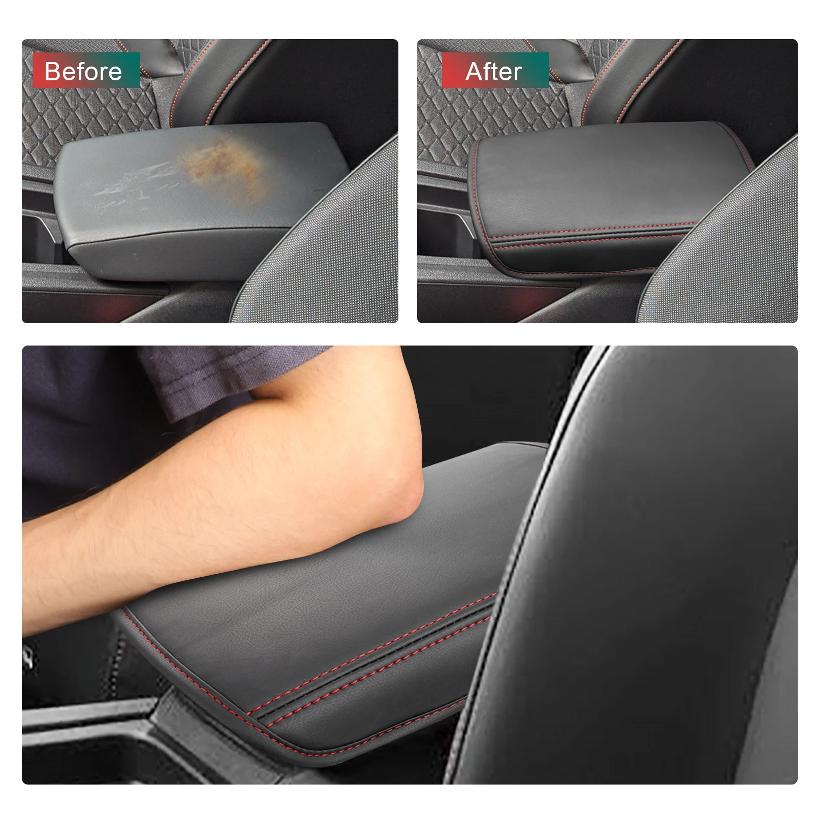 LFOTPP Car Armrest Box Cover for Seat Leon MK4 / Cupra Formentor Central Control Armrest Pad Auto Cupra Formentor Accessories