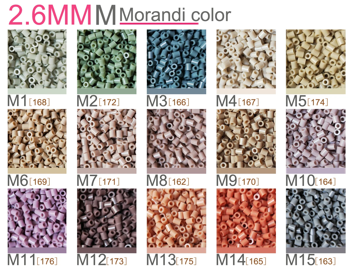 2.6mm Mini Beads 1000PCS 230colors Fuse Beads Gift Hama Beads Diy Puzzles Iron Beads High Quality