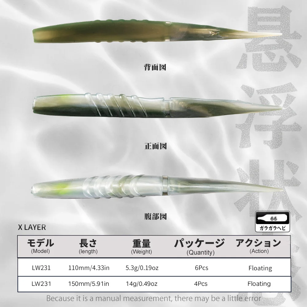 Hunthouse Official Store Soft Lure Fishing Silicone Bait 6pcs/110mm/5.3g 4pcs/150mm/14g With Rattles Pike Leurre Souple Fish