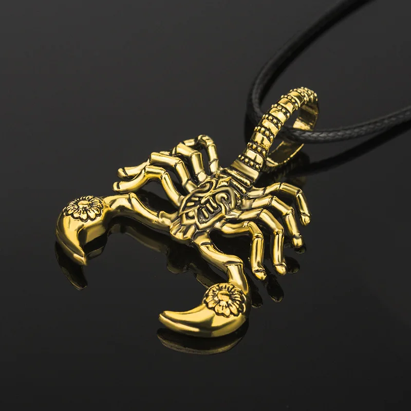 Retro Punk Men Necklace Scorpion King Rope Clavicle Long Chain Charm Pendants Necklace For Men's Gifts Gold/Silver Color Jewelry