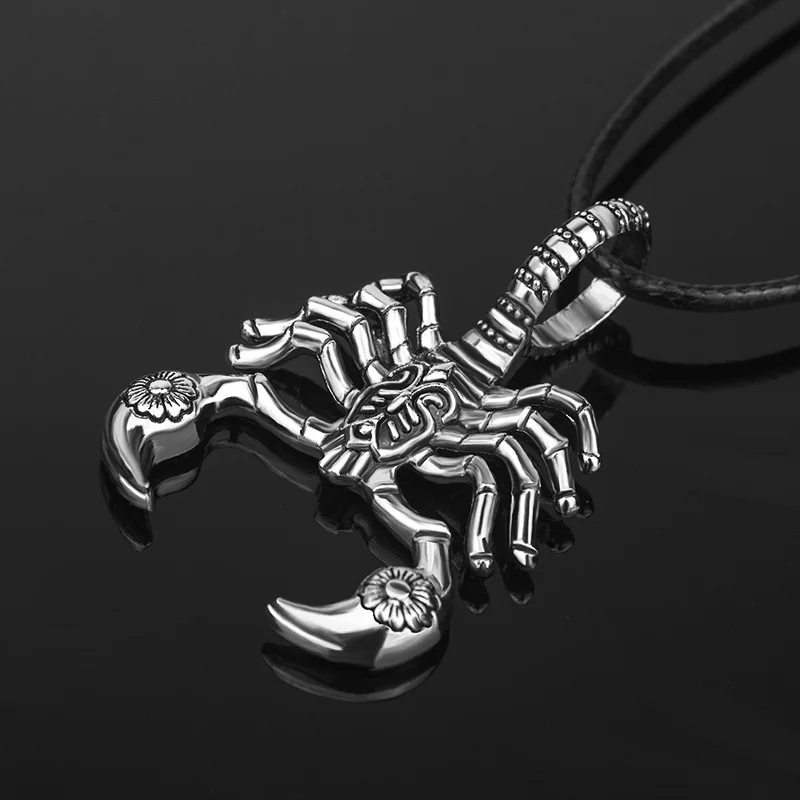 Retro Punk Men Necklace Scorpion King Rope Clavicle Long Chain Charm Pendants Necklace For Men's Gifts Gold/Silver Color Jewelry