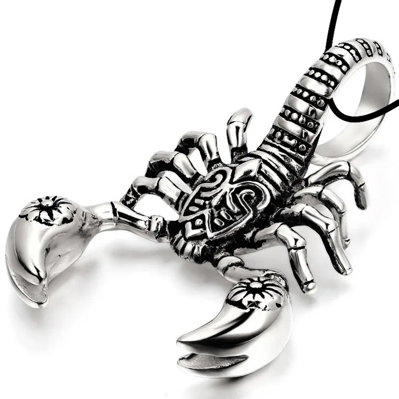Retro Punk Men Necklace Scorpion King Rope Clavicle Long Chain Charm Pendants Necklace For Men's Gifts Gold/Silver Color Jewelry