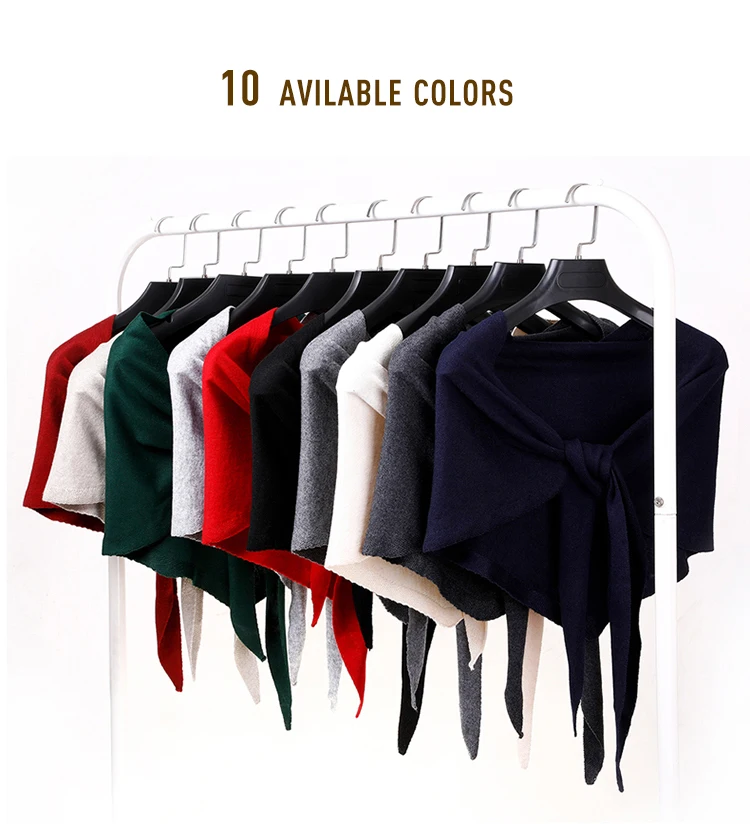 Women 160x40cm Triangle Scarf Shawl Wool Neck Warmer Solid Color Multipurpose Cowl Pashmina Female Soft Spring Knit Accessories