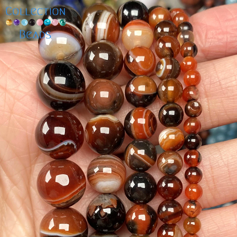 Natural Dream Red Agates Stone Loose Round Beads For Jewelry Making 4/6/8/10/12 MM DIY Bracelets Accessories Wholesale 15"