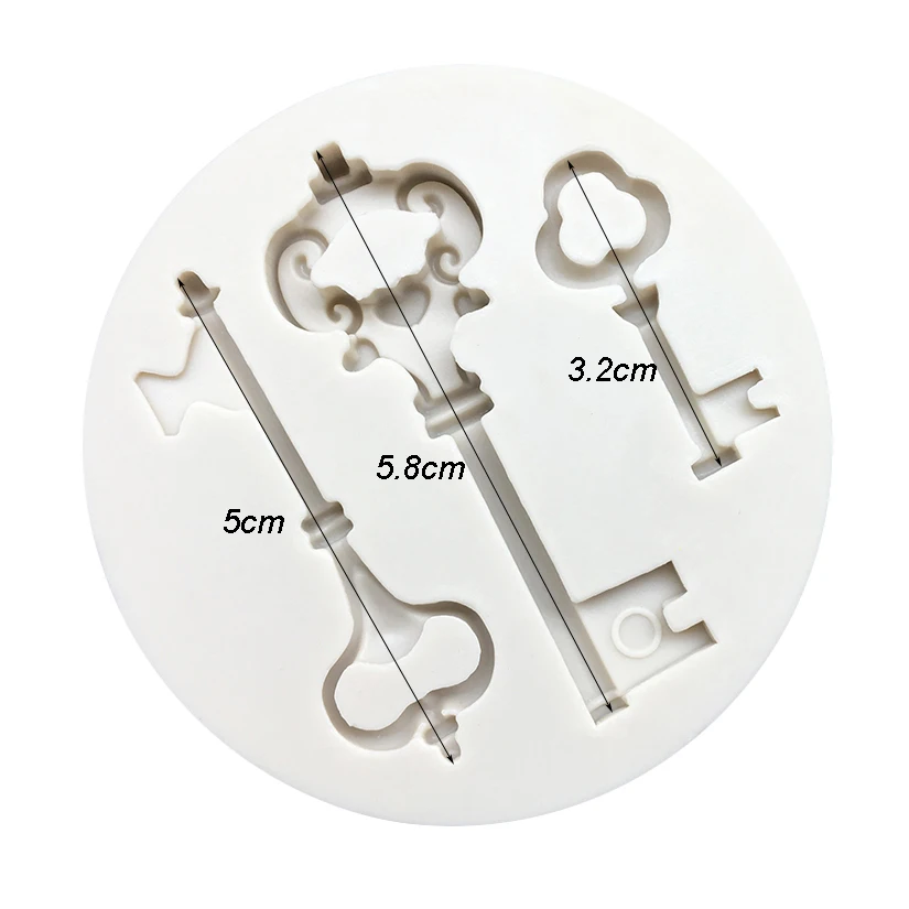 Key Silicone Mold Fondant Chocolate Sugarcraft Mould Cake Decorating Tools