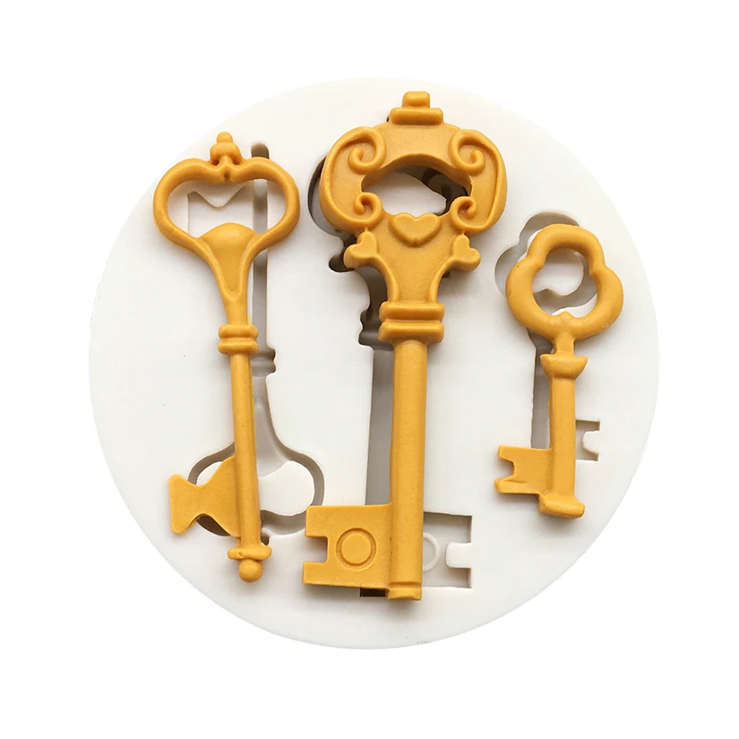 Key Silicone Mold Fondant Chocolate Sugarcraft Mould Cake Decorating Tools