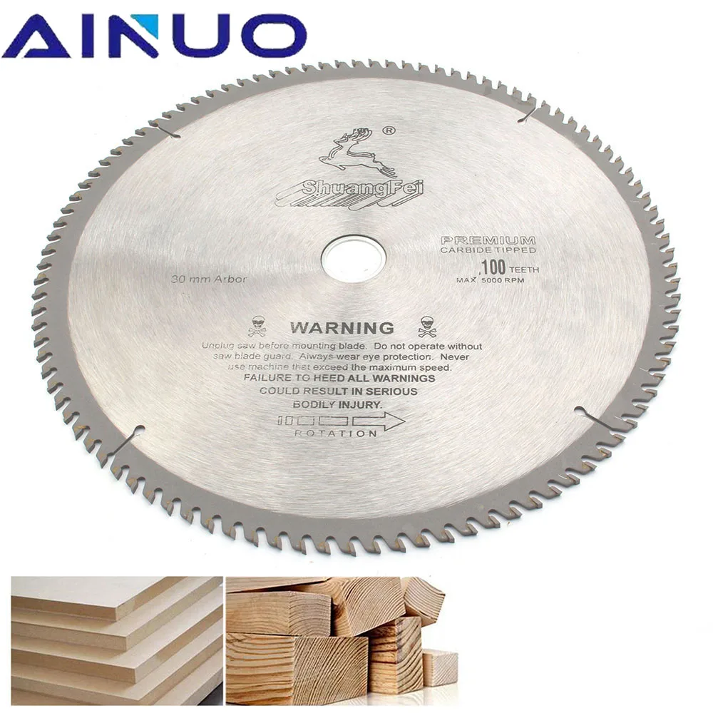 305mm Circular Saw Blade 12" Tungsten Steel Alloy Saw Blades Carbide Tipped Wood Cutter Wood Cutting Disc