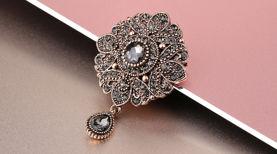 Kinel Earings Fashion Jewelry 2021 Ethnic Natural Zircon Flower Dangle Earrings for Women 585 Rose Gold Unusual Fine Jewelry