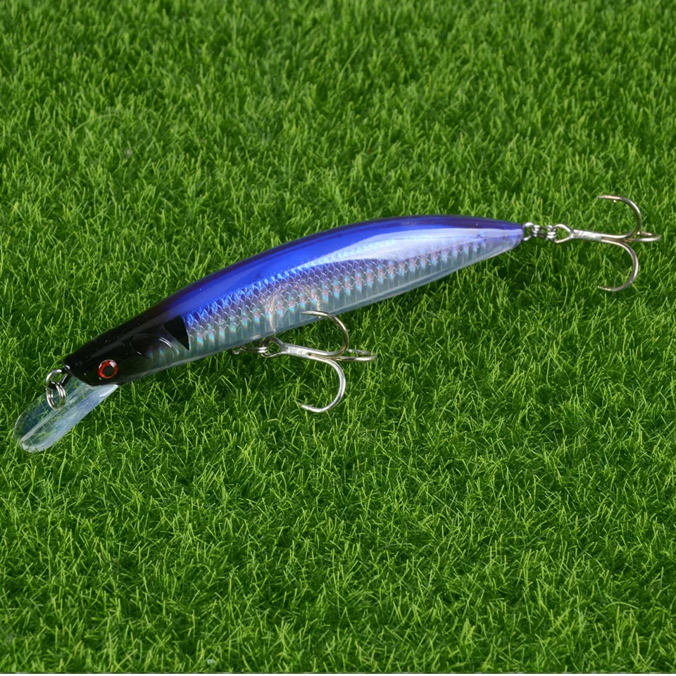 New 1pcs Sinking Minnow Fishing Lure 130mm 23g Good Hooks Wobbler Lase Body Crankbait Pesca For Bass Pike Tackle