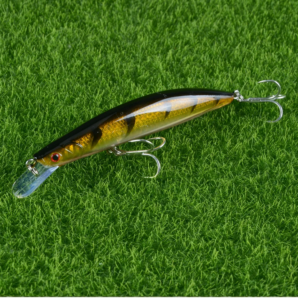 New 1pcs Sinking Minnow Fishing Lure 130mm 23g Good Hooks Wobbler Lase Body Crankbait Pesca For Bass Pike Tackle