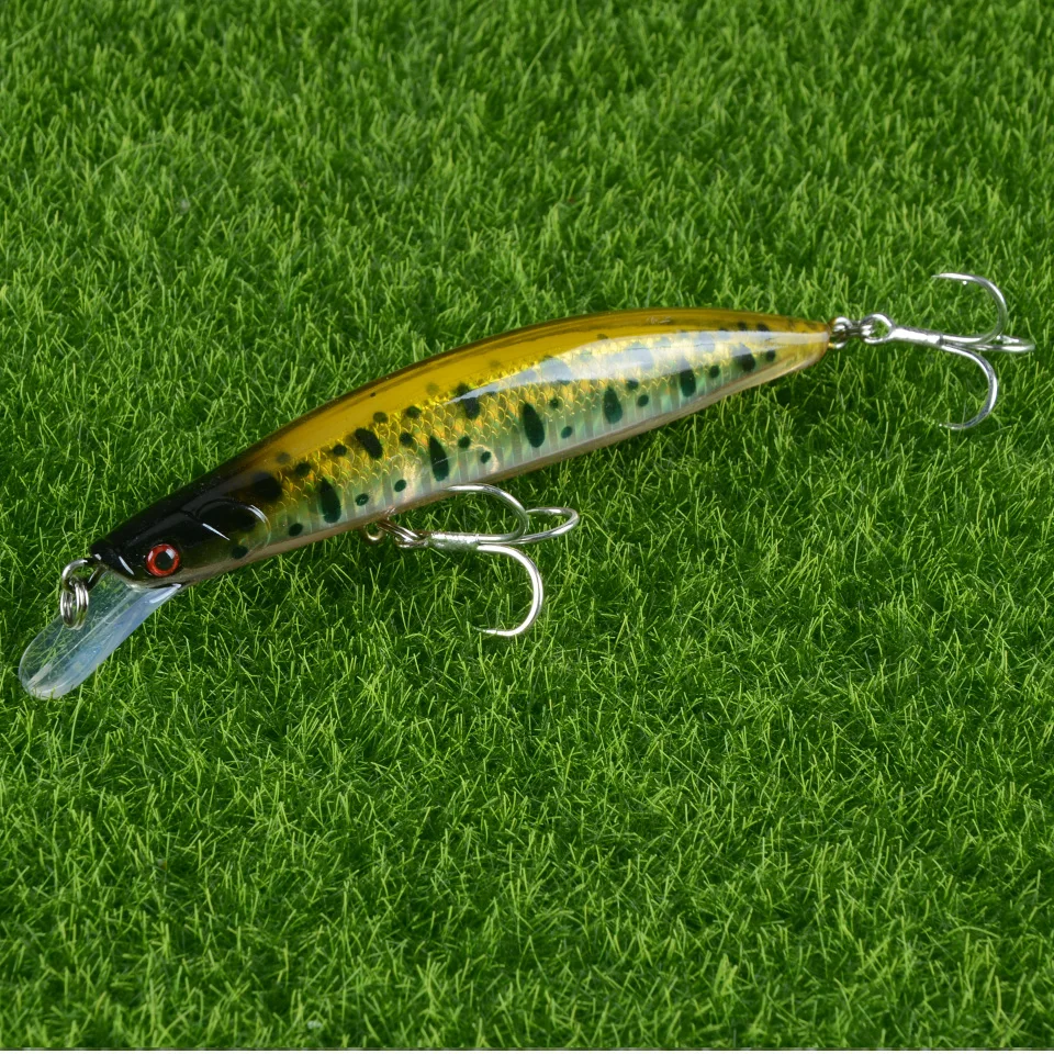 New 1pcs Sinking Minnow Fishing Lure 130mm 23g Good Hooks Wobbler Lase Body Crankbait Pesca For Bass Pike Tackle