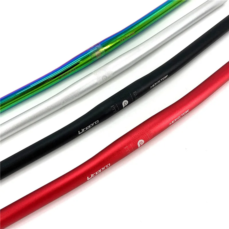 Litepro Folding Bike Handlebar 25.4mm 22.2mm 540mm 580mm Horizontal Handlebar One-shaped Handlebar Aluminum Alloy Handlebar