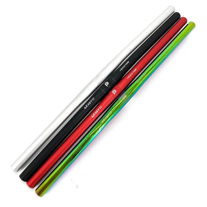 Litepro Folding Bike Handlebar 25.4mm 22.2mm 540mm 580mm Horizontal Handlebar One-shaped Handlebar Aluminum Alloy Handlebar