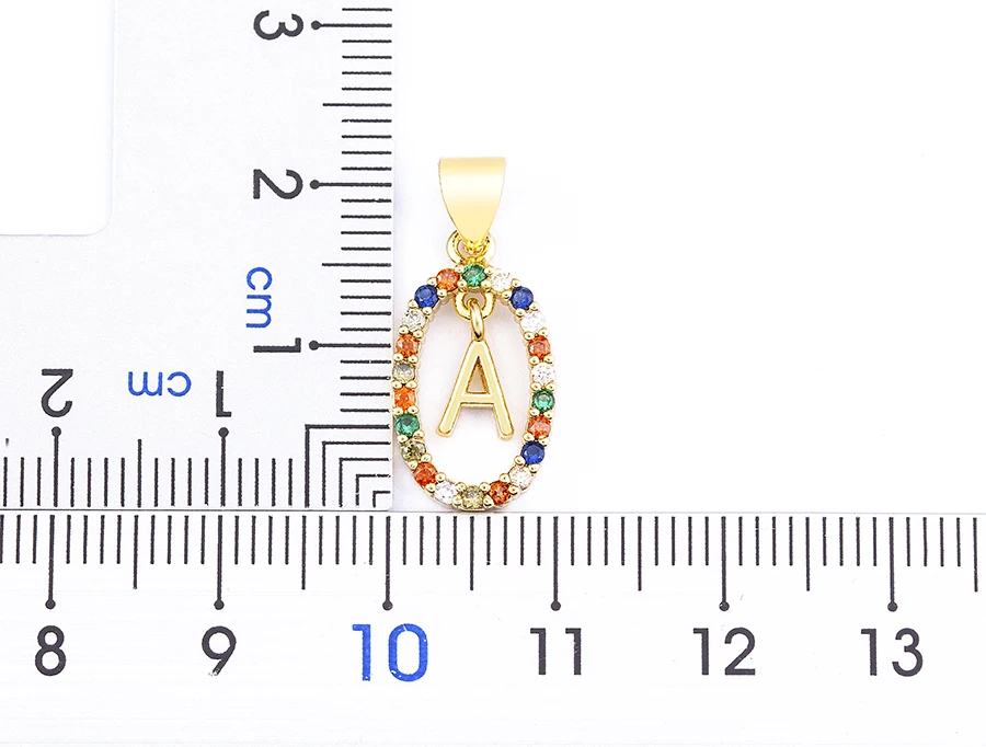 Nidin New Hot Sale Colorful 26 Letters A - Z Initial Alphabet Pendant Long Chain Necklace Name Jewelry Women Accessories Gift