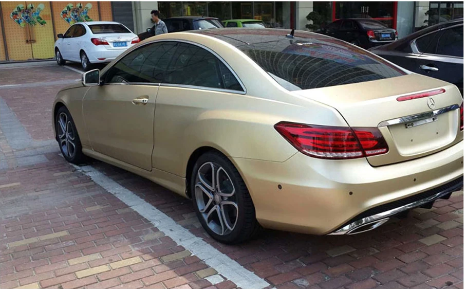 10/20/30/40/50cm*152cm Coffee Chrome Matte Metallic Bronze Car Vinyl Wrap Film With Air Channels Metallic Car Film Wrap Sticker