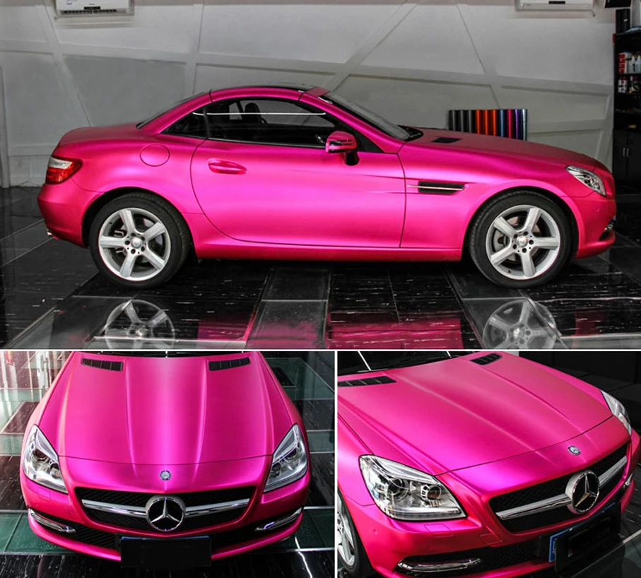 10/20/30/40/50cm*152cm Coffee Chrome Matte Metallic Bronze Car Vinyl Wrap Film With Air Channels Metallic Car Film Wrap Sticker