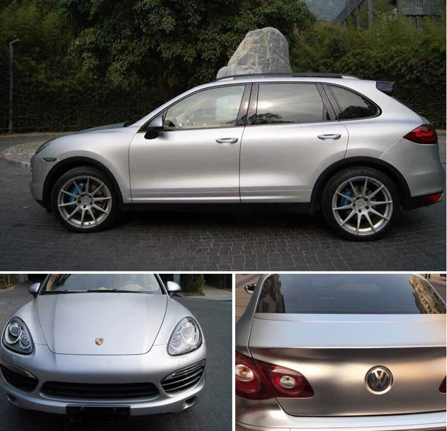 10/20/30/40/50cm*152cm Coffee Chrome Matte Metallic Bronze Car Vinyl Wrap Film With Air Channels Metallic Car Film Wrap Sticker