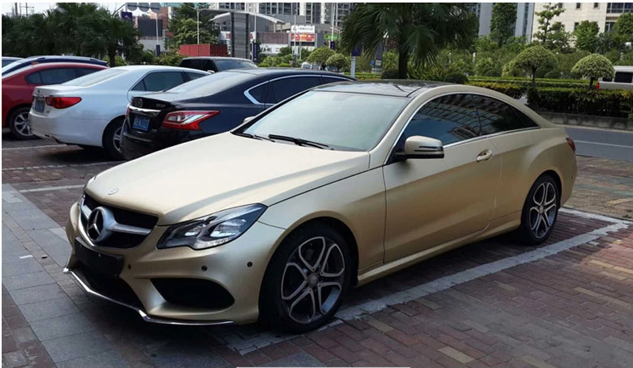 10/20/30/40/50cm*152cm Coffee Chrome Matte Metallic Bronze Car Vinyl Wrap Film With Air Channels Metallic Car Film Wrap Sticker