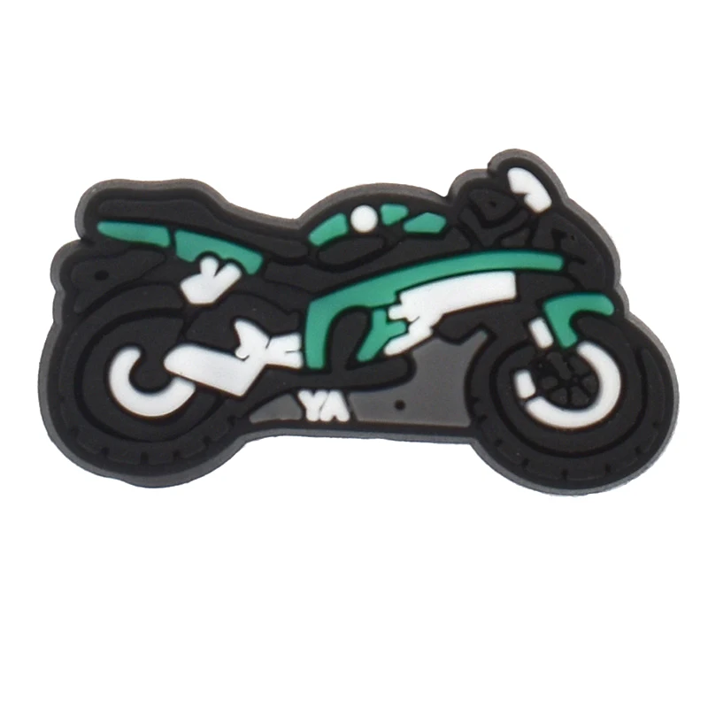 Hot Sale 1pcs PVC Shoe Charms for Crocs Accessories Motorcycles Women Clogs Buckle Kids Pins Decoration Jeans Boy X-mas Gift
