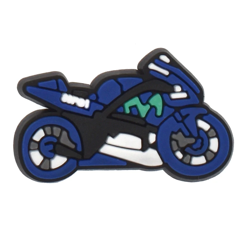Hot Sale 1pcs PVC Shoe Charms for Crocs Accessories Motorcycles Women Clogs Buckle Kids Pins Decoration Jeans Boy X-mas Gift
