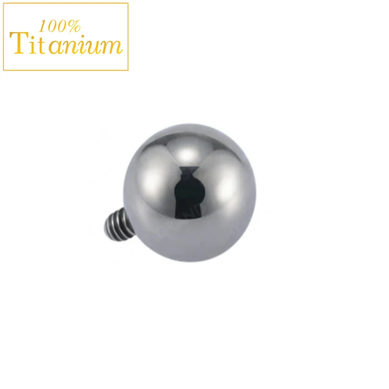 10Pc Implant Grade ASTM G23 Titanium Mirror Polish Internal Thread 2/2.5/3/4/5mm Ball Top Piercing Replacement Accessory Jewelry