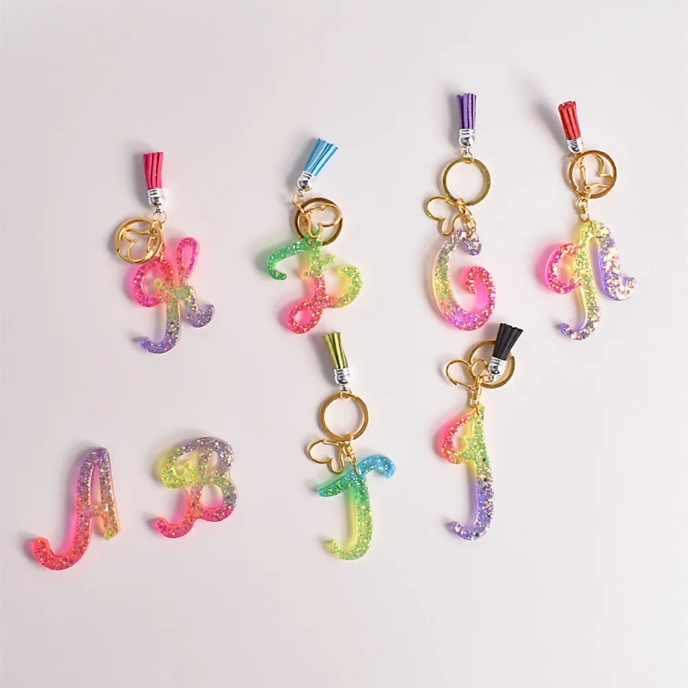 Alphabet Epoxy Resin Silicone Mold Letter Number Mould DIY Keychain Earring Pendant Epoxy Resin Jewelry Crafts Casting Mold