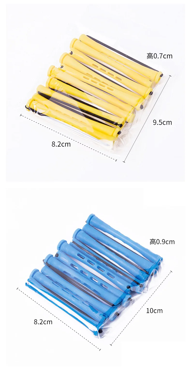10pcs Hair Cold Roller Heatless Curling Curlers Hair Heatless Curling Rods Magic Hair Curlers Without Heat Wave Curly Perm Rods